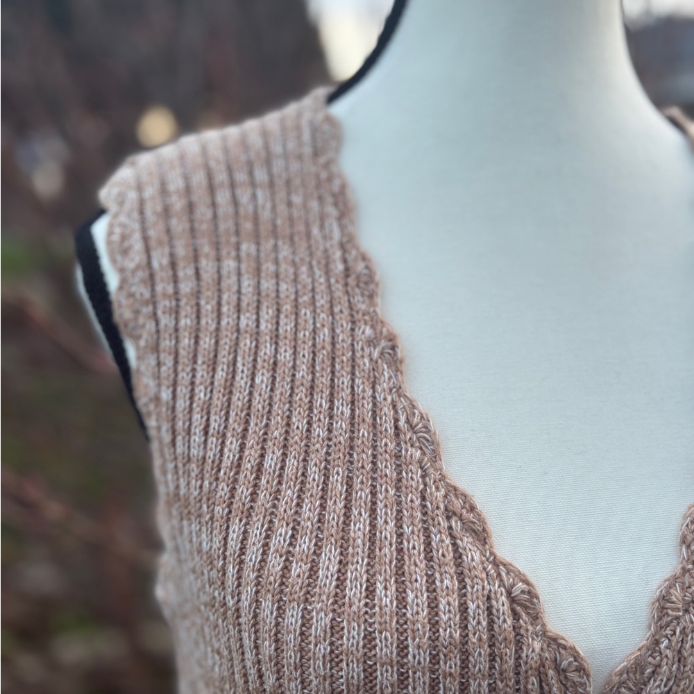 Vintage INMENLONE Long Ribbed Sweater Vest | Small–Medium - Picture 4 of 9